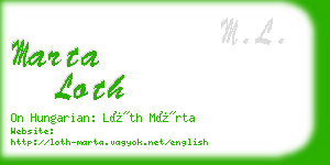 marta loth business card